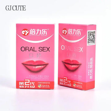Feelmeon 10Pcs/Box Oral Sex Condom, Penis Sleeve Oral Natural