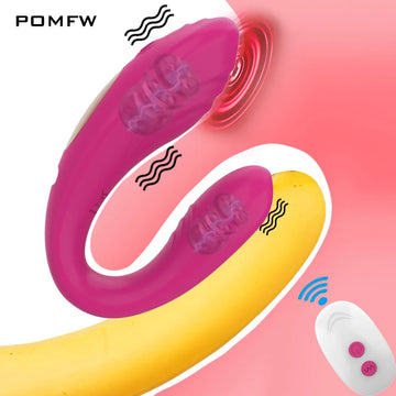 FeelMeOn Wireless Remote Control Clitoris Vibrator U Shape Dildo G Spot Clitoris Stimulat Vibrator Sex Toy for Couples